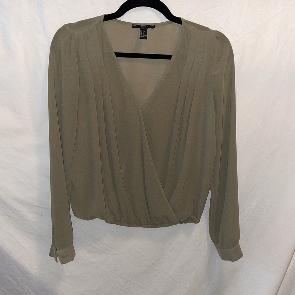 Olive Blouse - Size S